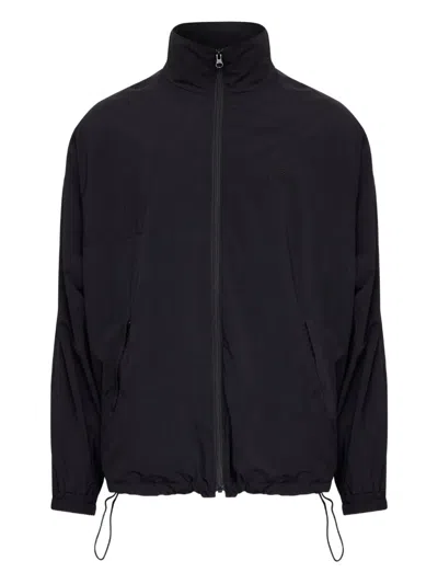 Mm6 Maison Margiela Zip-up Windbreaker In Black