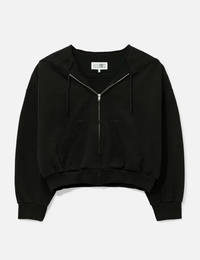 Mm6 Maison Margiela Zipped Sweatshirt In Black