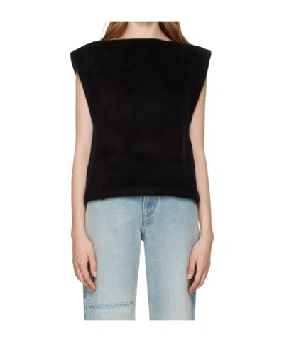 Mm6 Maison Margiela Zipper Blouse In Black