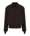 Mm6 Maison Margiela Sports Jacket With Epaulettes And Ribbed Cuffs In Brown