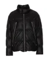 Mm6 Maison Margiela Zipper Long-sleeved Down Jacket In Black