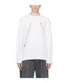 Mm6 Maison Margiela Zipper-print Cotton T-shirt In White