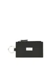 Mm6 Maison Margiela Zippered Card Holder In Black
