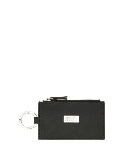 Mm6 Maison Margiela Zippered Card Holder In Black