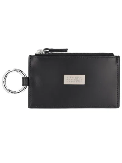 Mm6 Maison Margiela Zippered Card Holder In Black