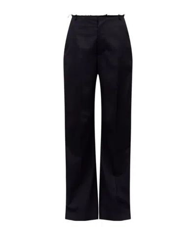 Mm6 Maison Margiela Zippered Casual Pants In Black