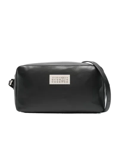Mm6 Maison Margiela Black Numeric Long Crossbody Bag In T8013 Black