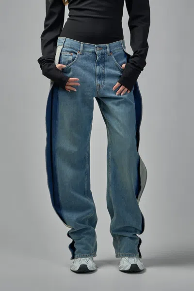Mm6 Margiela 5 Pocket Pants In Blue