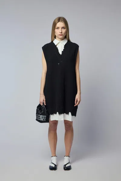 Mm6 Margiela Mini Dress In Black