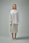 Mm6 Margiela Shirt Midi Dress In White