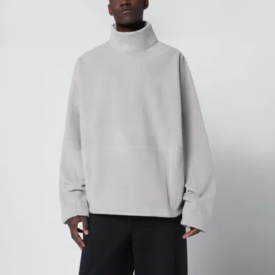 Mm6 X Salomon Light Gray Turtleneck Fleece