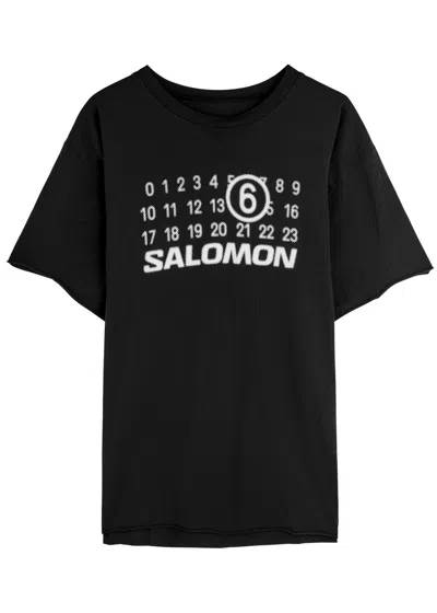 Mm6 X Salomon Logo-printed Stretch-jersey T-shirt In Black