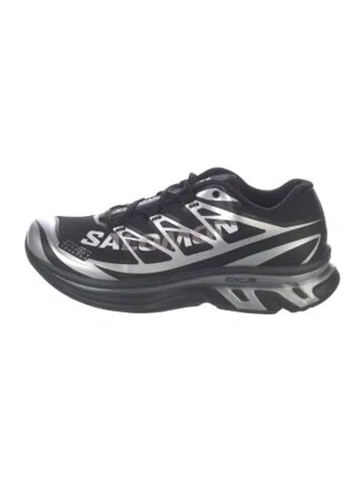 Pre-owned Mm6 X Salomon Nylon Graphic Print Sneakers In Black