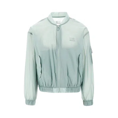 Mm6 X Salomon Ripstop Windbreaker Jacket In Green