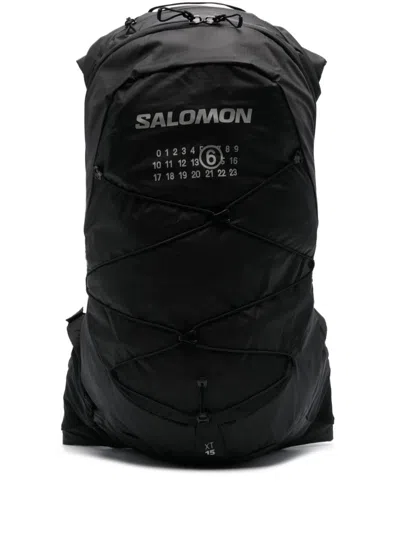 Mm6 X Salomon Xt 15 Nylon Backpack In Black