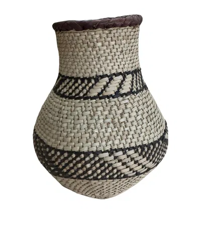 Mmaa Binga Woven Vase In Gray