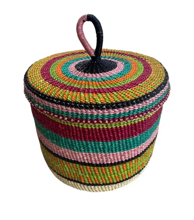 Mmaa Woven Yaa Storage Basket In Multi