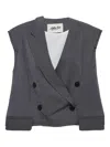 Mmam Button-detail Waistcoat In Gray