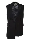 Mmam Button-fastening Gilet In Black