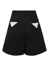 Mmam Darted Wool-blend Tailored Shorts In Black