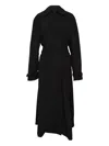 Mmam Long Poncho Trench Coat In Black