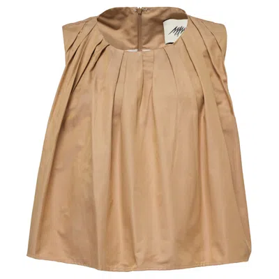 Mmam Pleat Top In Brown