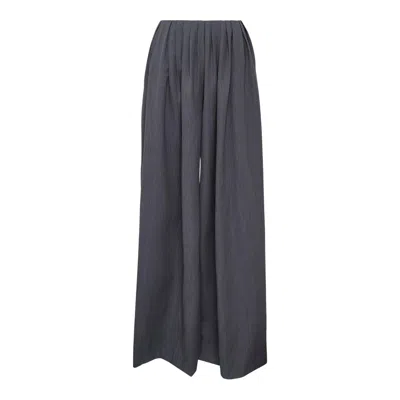 Mmam Wide Leg Pleated Wool Trousers