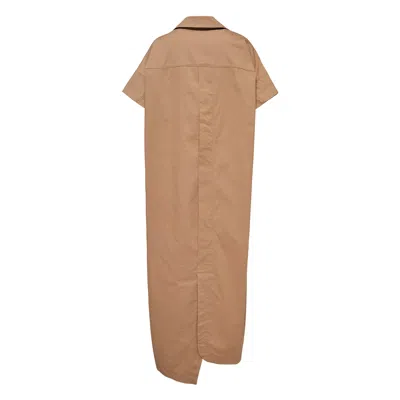 Mmam Wrapped Dress In Brown