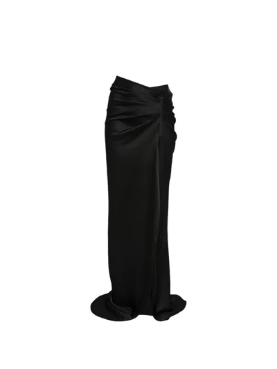 M.marquise Gigi Twisted Maxi Skirt In Black