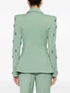 M.marquise Lixia Embellished Double-breasted Blazer In Green