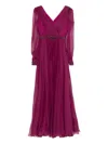 M.marquise Michaela Embellished Pleated Dress In Pink