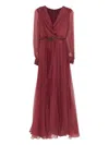 M.marquise Michalea Embellished Pleated Dress In Red