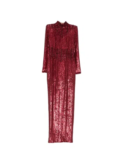 M.marquise Ruby Sequin-embellishment Maxi Dress In Red