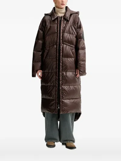 Mmc Studio Hooded Padded Parka Coat In Brown