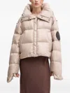 Mmc Studio Hooded Puffer Jacket In Neutral