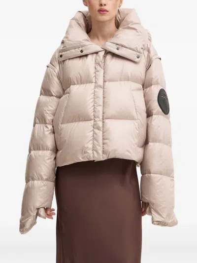 Mmc Studio Hooded Puffer Jacket In Neutral