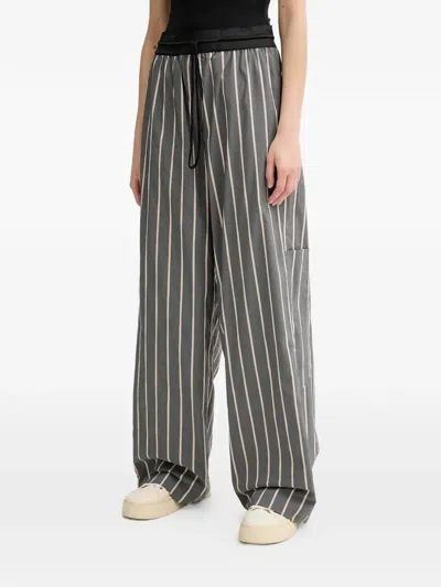 Mmc Studio Nabil Striped Palazzo Pants In Gray