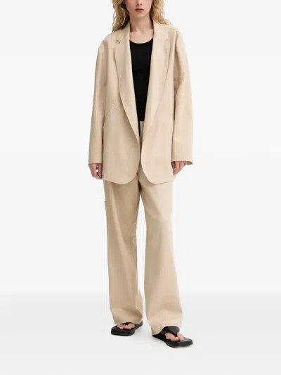 Mmc Studio Open-front Linen Top In Neutral