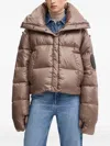 Mmc Studio Rafo Padded Hooded Jacket In Brown