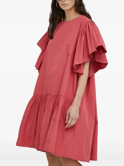 Mmc Studio Ruffled Tie Mini Dress In Red