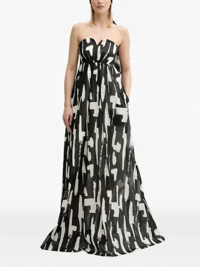 Mmc Studio Sweetheart-neck Gown In Black