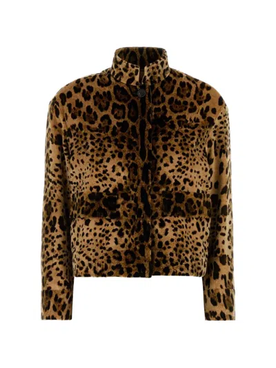 Mmc Studio Tedro Leopard-print Jacket In Multi