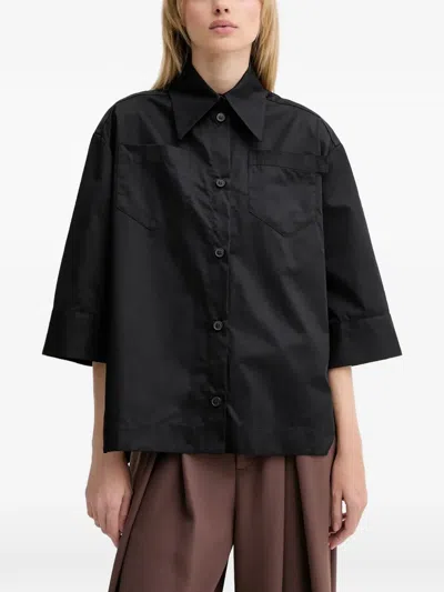 Mmc Studio Wide-sleeved Shirt In Black