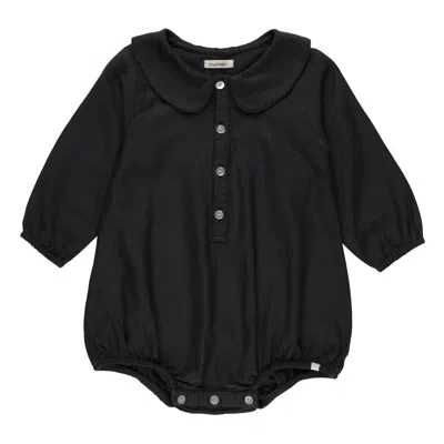 Möme Portugal Kid's Pascoal Romper In Charcoal In Black
