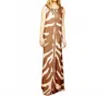 Mme.mink Garden Dress In Cognac