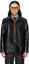Mmic Black Boulevard Leather Jacket In Black