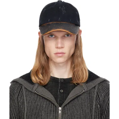 Mmic ブラック Patina Brim キャップ In Black