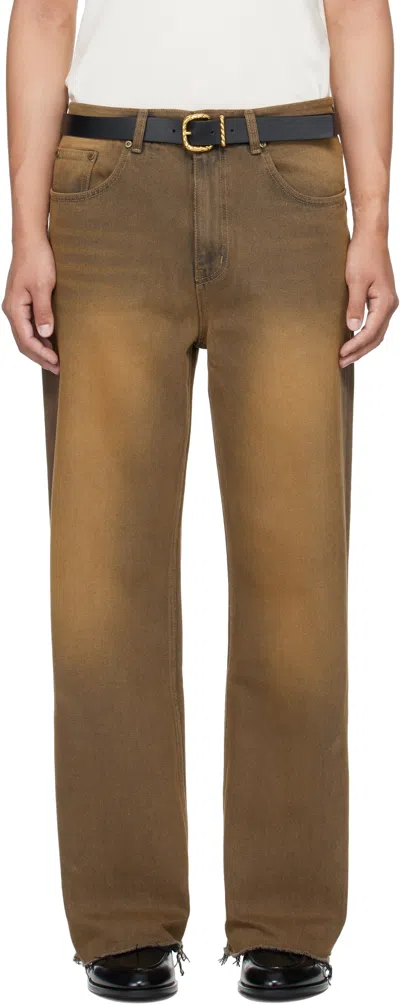 Mmic Brown Rocker Flare Jeans