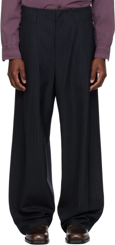 Mmic Navy Drop Trousers In Blue