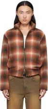 Mmic Red Luft Zip-up Jacket In Brown